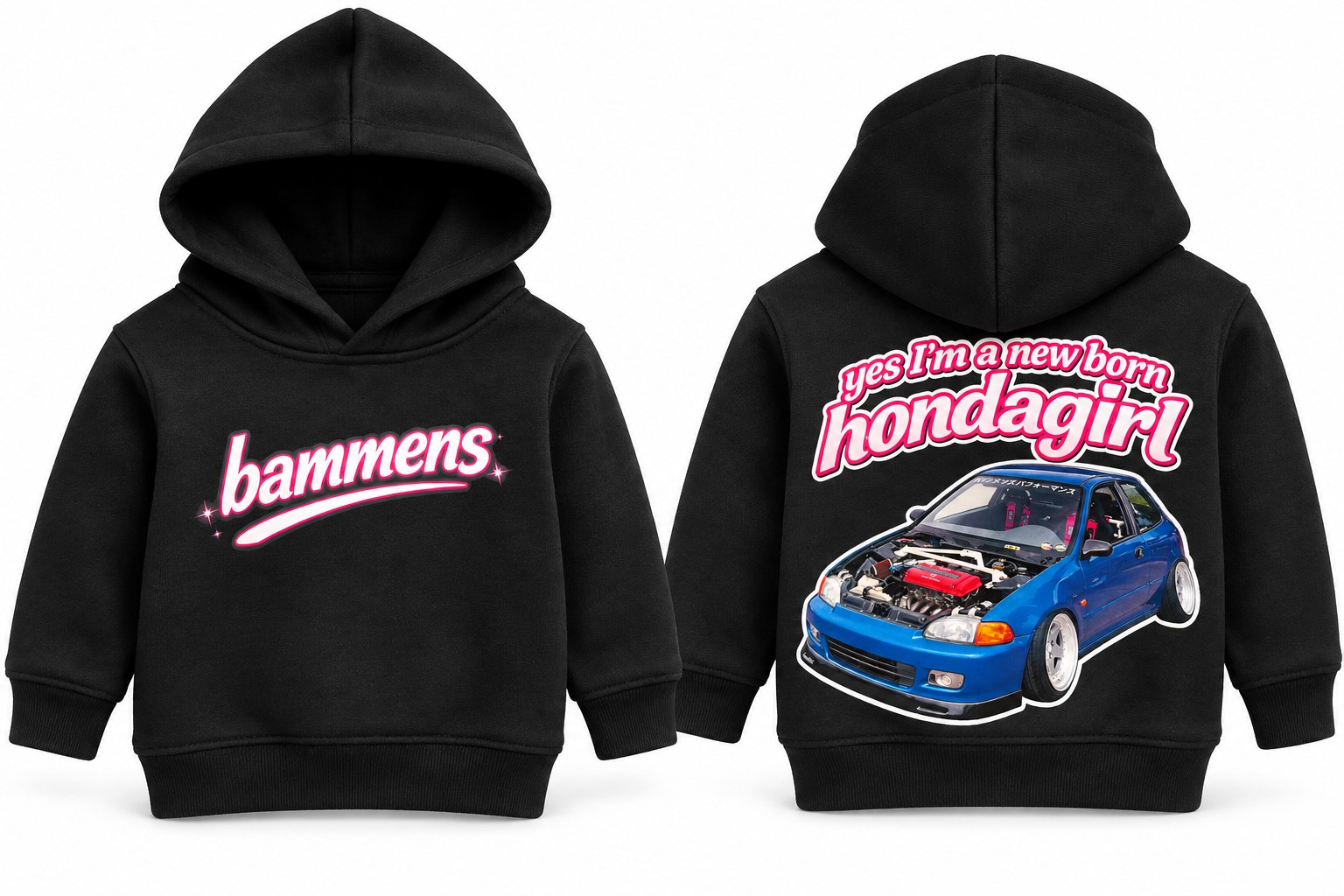 Kinderhoodie met persoonlijke voor- en rugprint