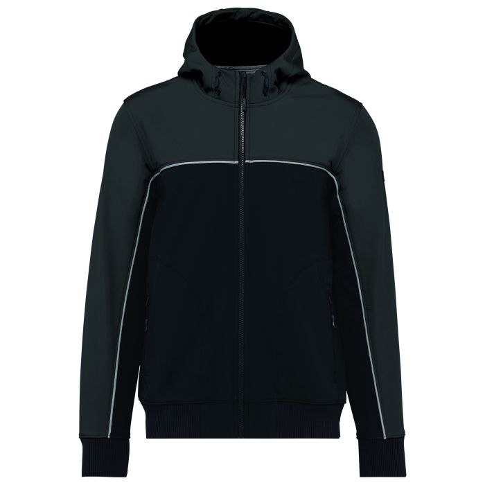 3-laags softshell werkjas — Voorkant met jouw ontwerp