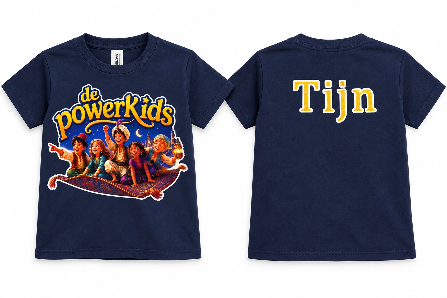 Kinder T-shirt met eigen ontwerp en naam