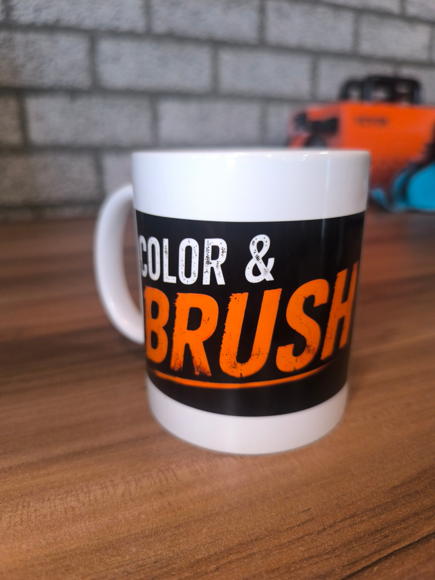 Mok met logo bedrukt — bedrukt werk van Color & Brush