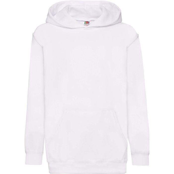 Basic Kinderhoodie — Voorkant met jouw ontwerp