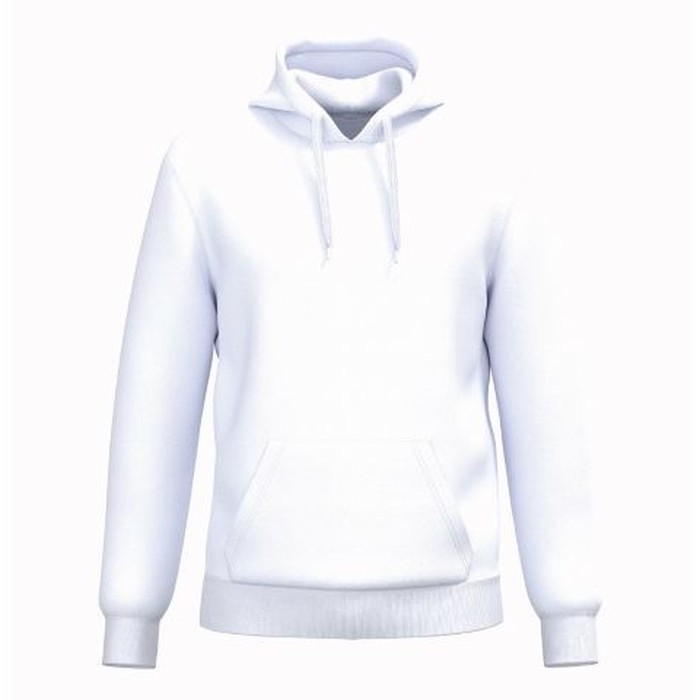 Gerecyclede sweater met capuchon uniseks — Voorkant met jouw ontwerp