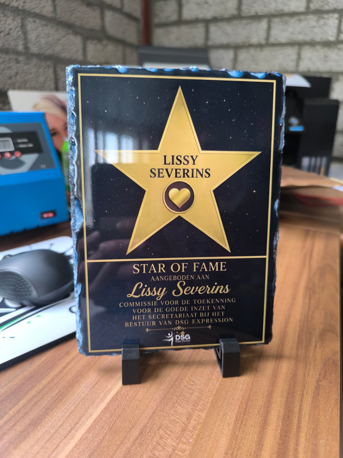 Leisteen Star of Fame — bedrukt werk van Color & Brush