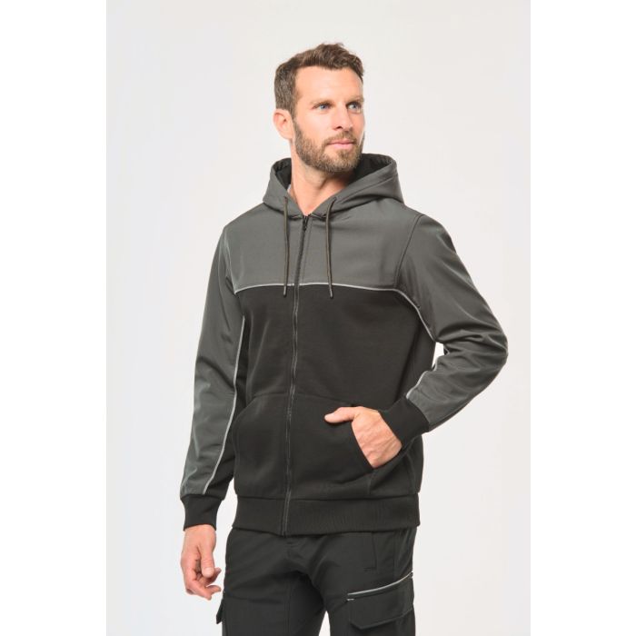 Softshell fleece werkjas laten bedrukken bij Color & Brush