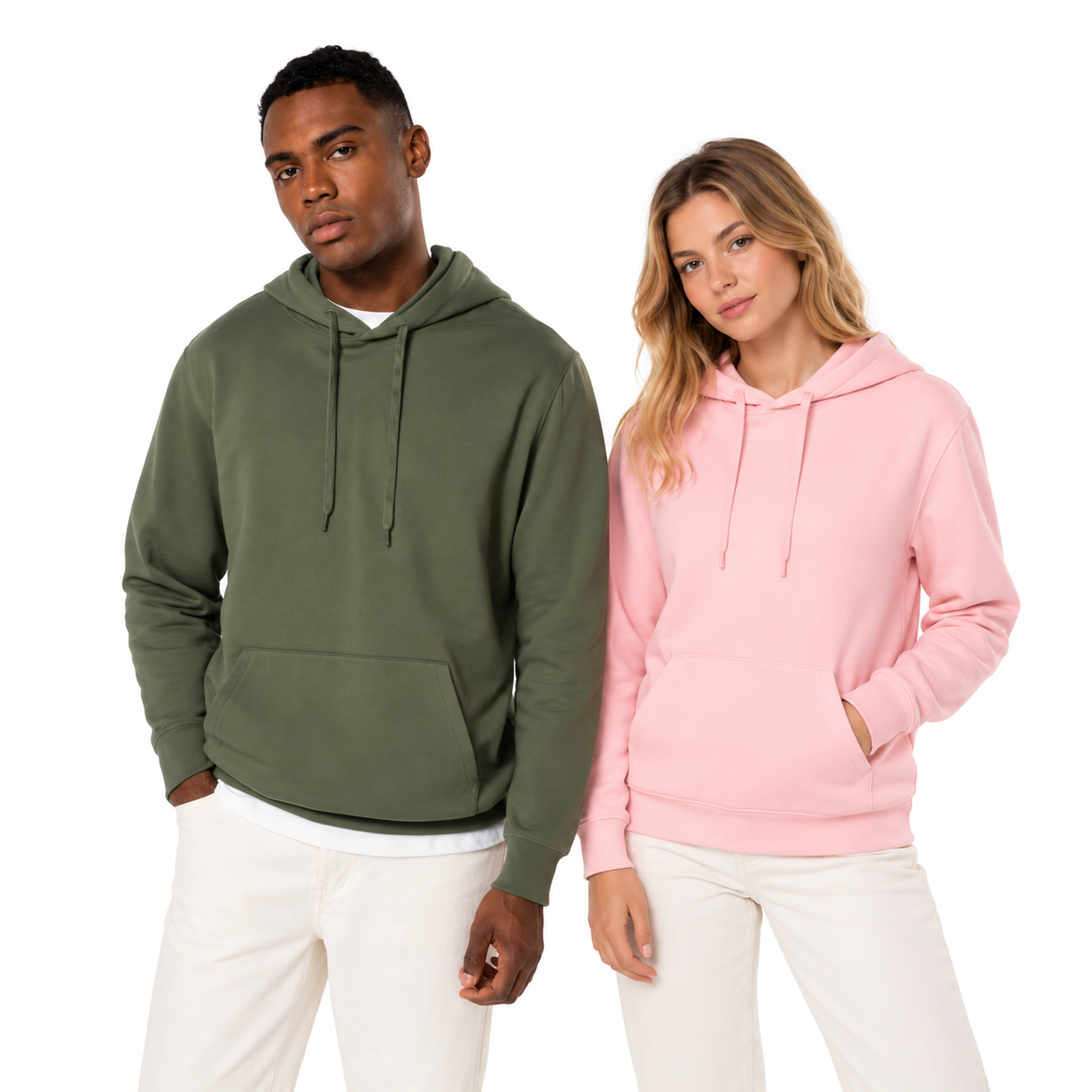 Gerecyclede sweater met capuchon uniseks laten bedrukken bij Color & Brush