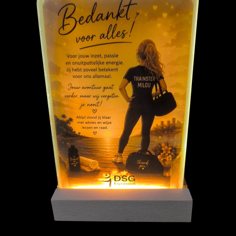 Lichtplaat als bedankje — bedrukt werk van Color & Brush
